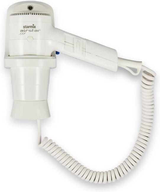 Starmix Sèche-cheveux à main avec support mural plastique blanc, 012933 (012933)