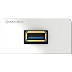 Kindermann Konnect design click ws 7456000529 USB3.0 A-Bu/Bu Blende 1/2 Kabelpeitsche (USB 3.2 Gen 1), USB Kabel