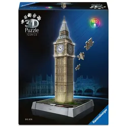 Ravensburger Puzzle - 3D Puzzle Iconics: Big Ben - mit Licht