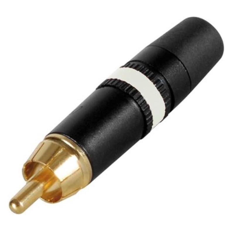 Neutrik Cinchstecker (Rca) - Vergoldete Kontakte - Weisser Markierungsring (NYS373-9)