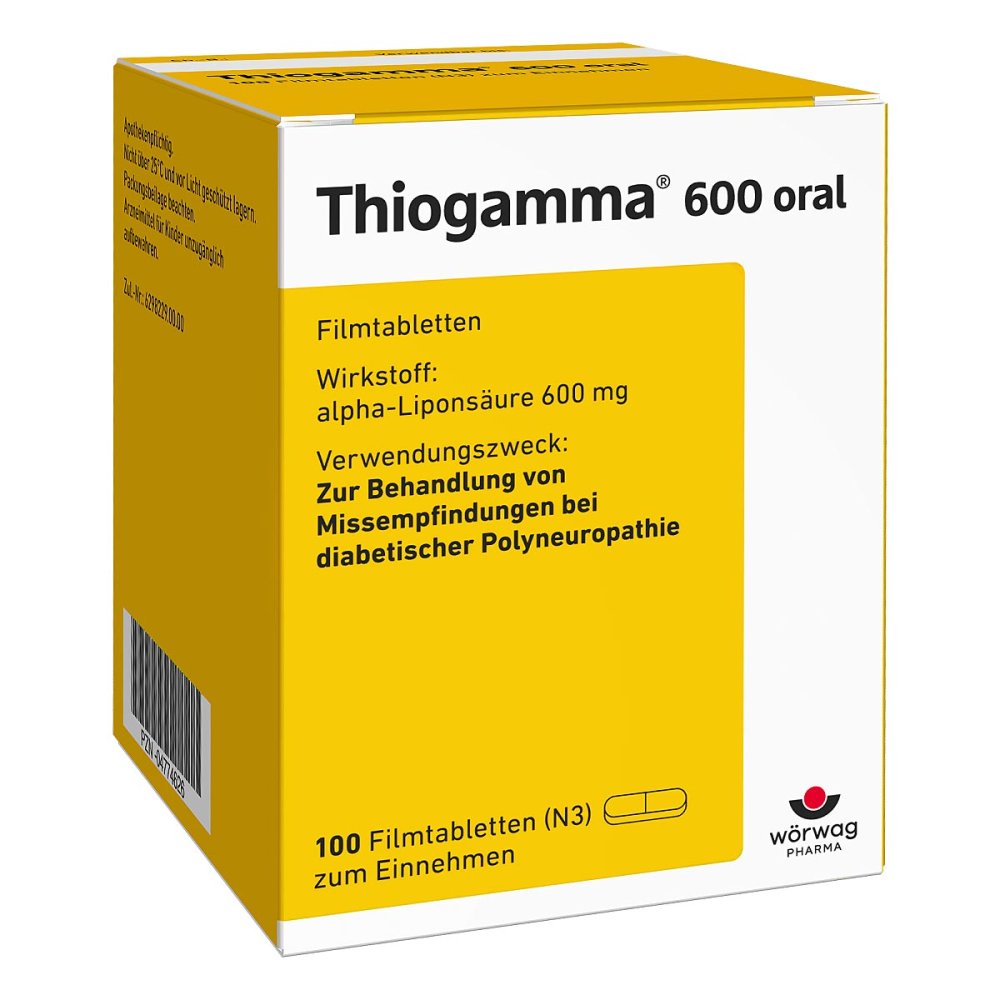 Wörwag Pharma GmbH & Co. KG Thiogamma 600 oral 04774626