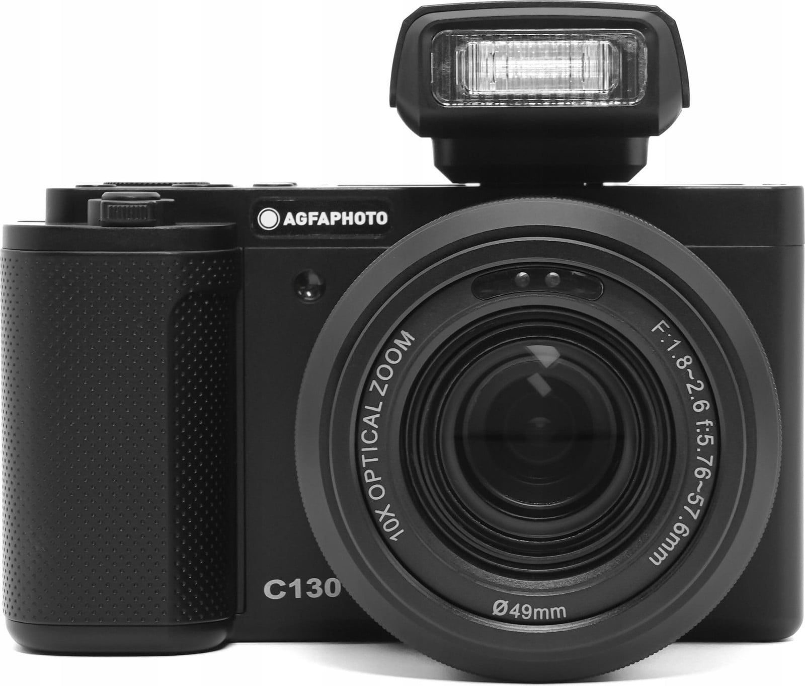 AgfaPhoto C130 4K Ultra HD Camera met 24 Megapixel CMOS-sensor en 10x Zoom, Zwart