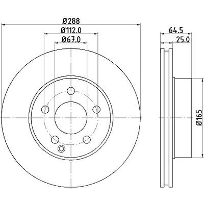 Hella Bremsscheibe [Hersteller-Nr. 8DD355113-861] für Mercedes-Benz