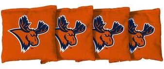 Skip's Garage Utica College UC Pioneers Orange Cornhole Bags