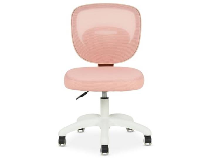 Schreibtischstuhl MAYLA mit Rollen, Rosa - Bürostuhl für Kinder, ergonomisch & höhenverstellbar mit Gaslift, atmungsaktiver Mesh-Rücken, ohne Armlehnen für mehr Bewegungsfreiheit im Kinderzimmer