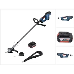 Bosch Professional, Rasentrimmer, GFR 18V-23 Professional Akku Freischneider 18 V 230 mm Brushless + 1x Akku 5,0 Ah - ohne Lade (Trimmfaden)