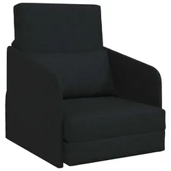 vidaXL Schlafsofa 60cm Schwarz Stoff