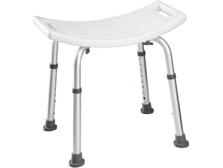 Aluminium Duschhocker rechteckig - weiss