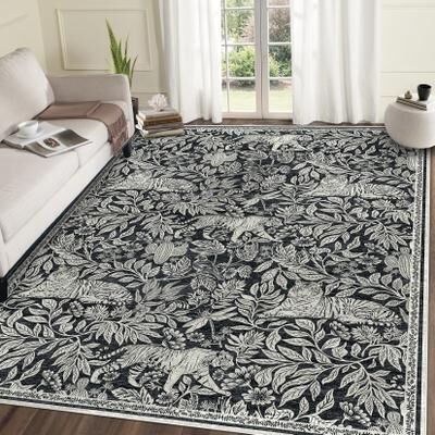 Garvee Forest Tiger Washable Area Rug