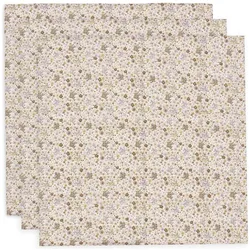 Jollein, Pucktuch + Nuscheli, Spucktücher Flower Fairies 3er Set (70 x 70 cm)
