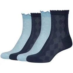 4er Pack camano Ca-Soft Structured Ankle Socken Damen 5081 - angel falls 35-38