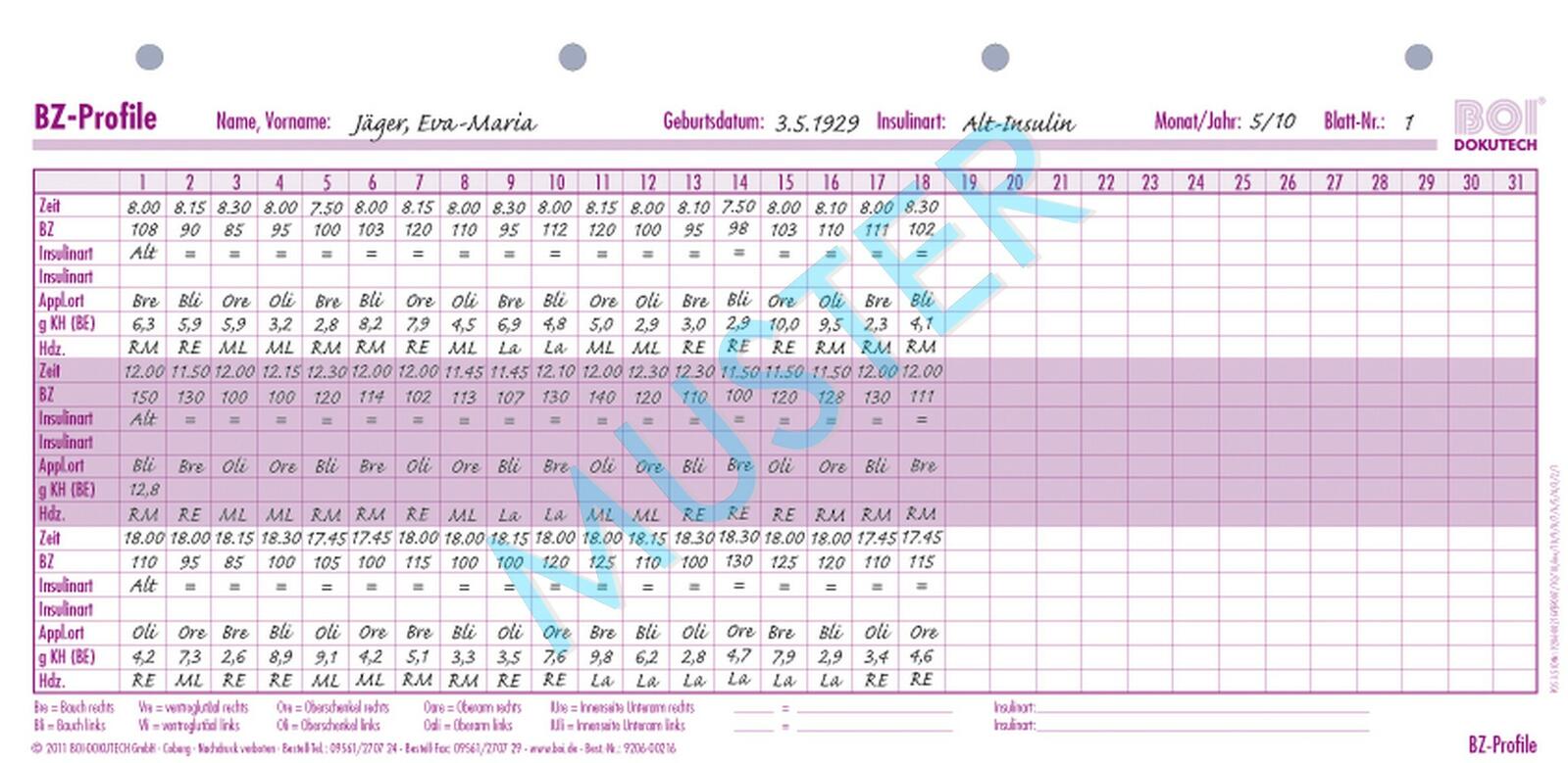 BOI Formular BZ-Profile 9206-00216