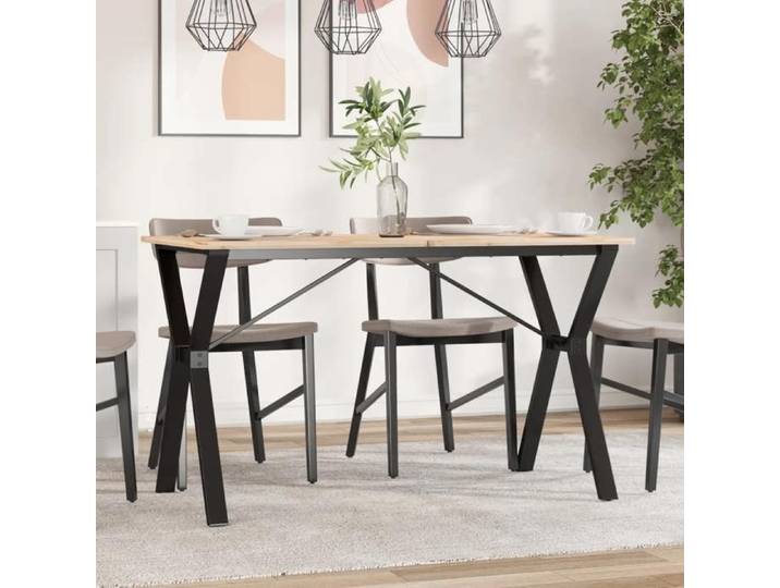 SALE 2026  Support de table Noir - Pieds de table à manger cadre en Y 120x60x73cm acier PRO969764142