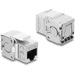 DeLOCK Keystone Modul RJ45 Buchse zu LSA Cat.6A geschirmt werkzeugfrei