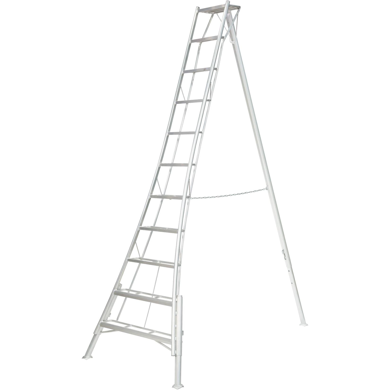 Niwaki Aluminium 3-Holm-Gartenleiter silber - versch. Ausführungen