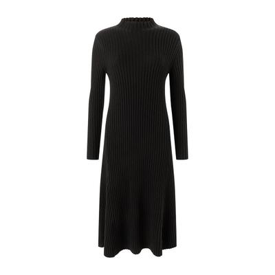 Strickkleid MAERZ MUENCHEN "Maerz Muenchen 373000 Strickkleid Damen Bekleidung", Damen, Gr. 40, EURO-Größen, schwarz, 100% Schurwolle, Kleider Strickkleid