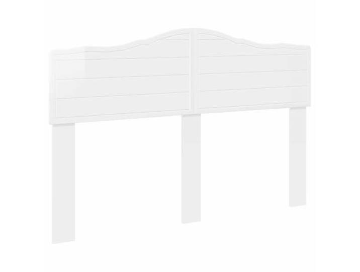 Makastle Kopfteil Holzwerkstoff Glänzend Weiß 163x90 cm Abwischbare Oberfläche