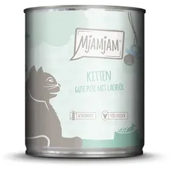 MjAMjAM Sparpaket 12 x  800g Kitten Pute+Lachsöl