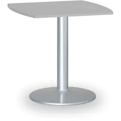 Runder Konferenztisch ZEUS II, 66x66 cm, graues Metallgestell, grau