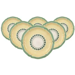 Villeroy & Boch Multipack French Garden Fleurence Kaffee-/Teeuntertasse - 6 Stück, Untertasse, Mehrfarbig