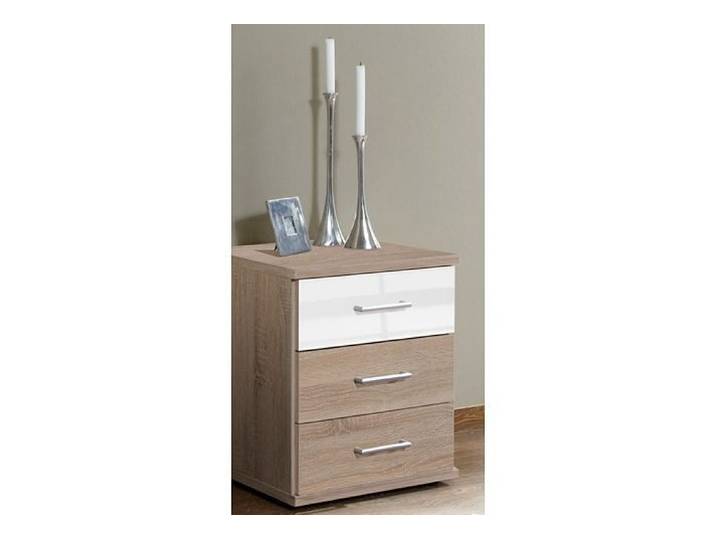 Schubkastenkommode WIMEX Greven , weiss (struktureichefarben hell, weiß hochglanz), B:46cm H:55cm T:40cm, Sideboards, Schubkastenkommode