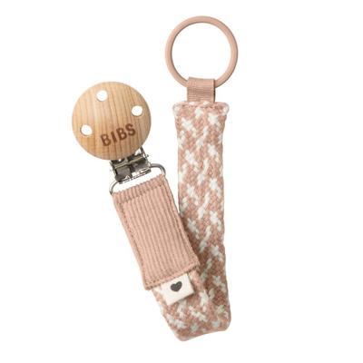 Bibs Fopspeenketting Braided Blush/Ivory 1 St Zange