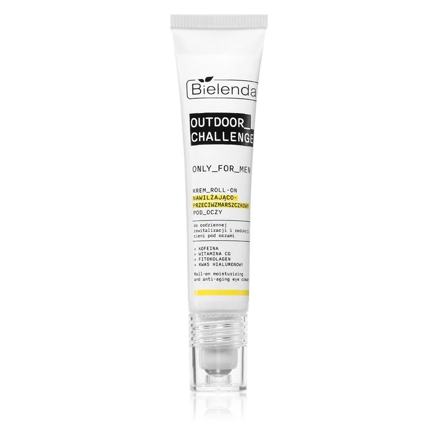 Bielenda Only For Men Outdoor Challenge Augencreme Roll-On Feuchtigkeitsspendend und Anti-Falten 15ml (Augenpflege Roll-On, 15 ml, Nacht) (50346254)