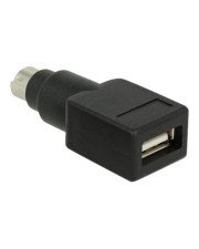 Delock Tastatur- / Maus-Adapter PS/2 M bis USB W Schwarz (65898)