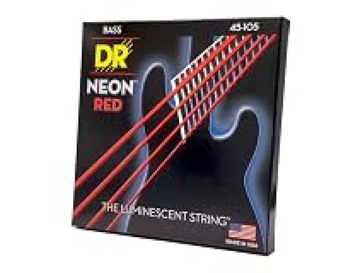 DR Strings NRB-45 Cordes Basses Rouge Fluo (45-105)