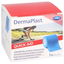 Dermaplast Quick Aid Schaumverband 6 cmx2 m blau