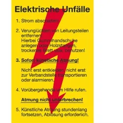 Schild Elektrische Unfälle, Kunststoff, 200x300 mm