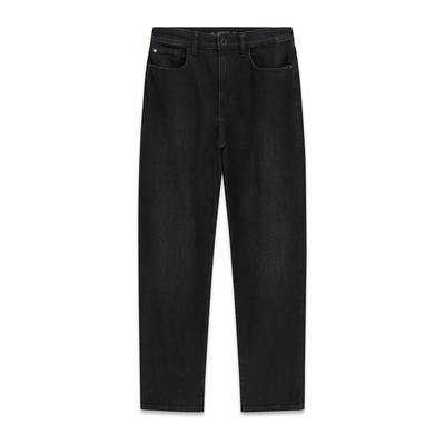 Mom-Jeans GUESS "NEW MOM", Damen, Gr. 31, Länge 31, true schwarz used, Denim/Jeans, Obermaterial: 99% Baumwolle, 1% Elasthan, unifarben, mom fit lang, Jeans, aus Baumwollmix mit Stretch