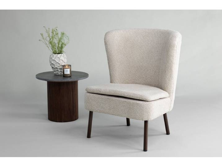 Sessel Hedwig - Mit beigem Polyesterstoff - Beige - Luxusbetten24