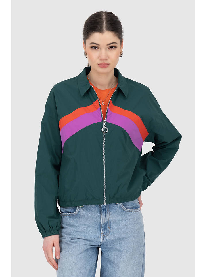 alife and kickin Blouson "Rya" in Petrol/ Lila - XXL