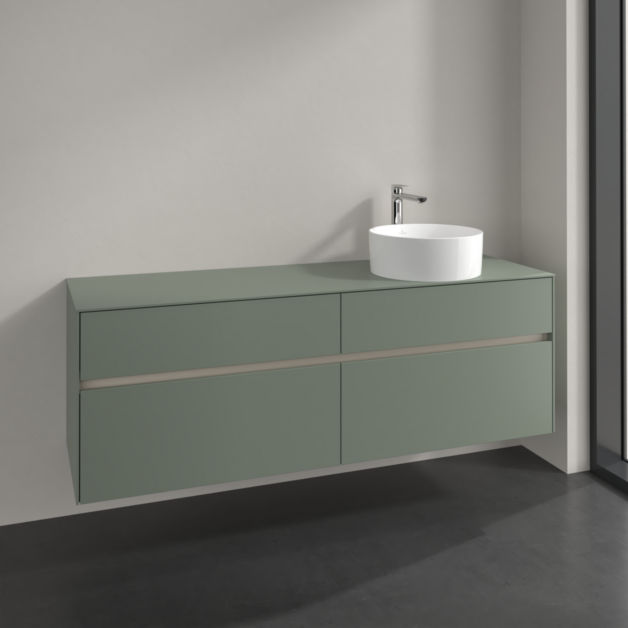 Villeroy und Boch Collaro Waschtischunterschrank C05100AF 160x54,8x50cm, Waschtisch rechts, soft green