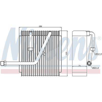 Nissens Verdampfer, Klimaanlage [Hersteller-Nr. 92147] für Opel