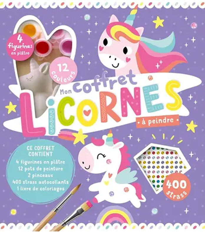 Mon coffret Licornes à peindre - 1 2 3 Soleil