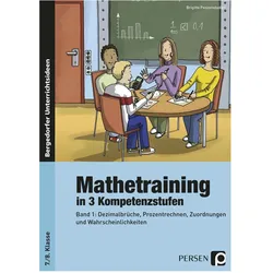 Mathetraining in 3 Kompetenzstufen - 7./8. Klasse, Schulbücher von Brigitte Penzenstadler