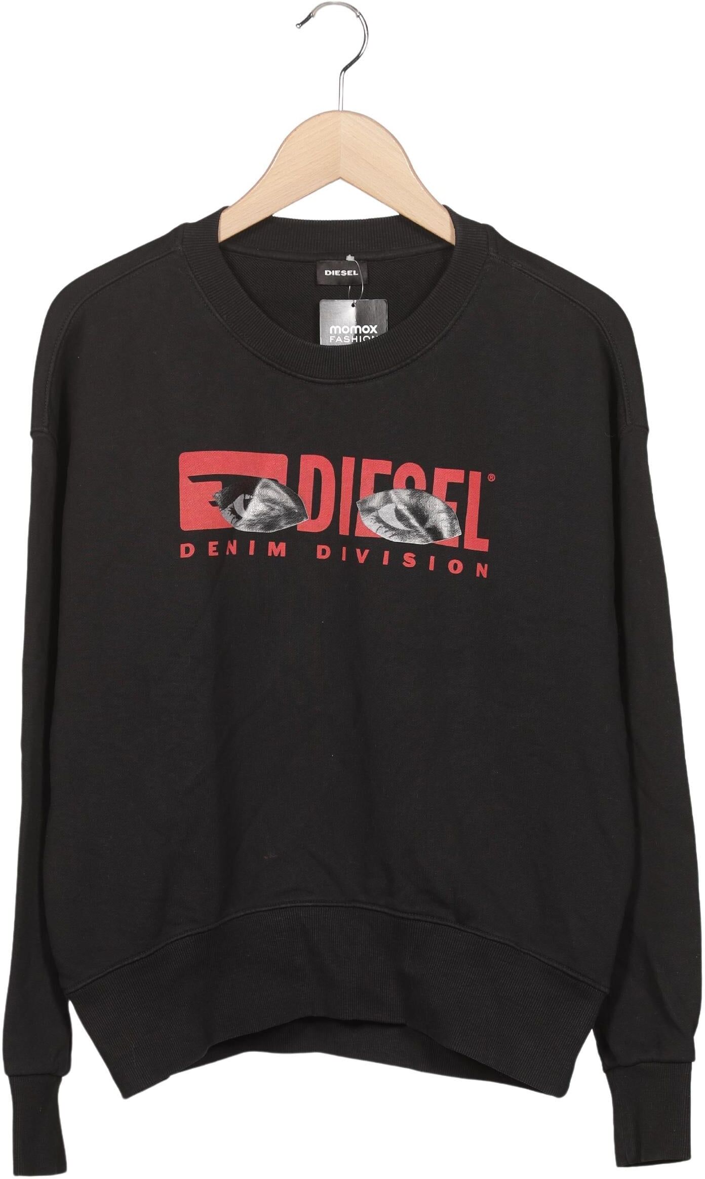 Diesel Damen Sweater, Schwarz, Gr. L, Baumwolle - Second Hand