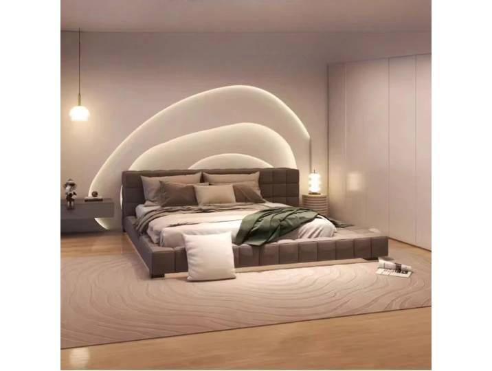 180x200cm sac souple tissu Art lit Double Tatami sol lits chambre meubles boîte Structure paresseux personnes King Size 2 personnes cadres