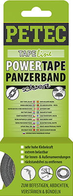 Petec Klebeband Power-Tape Schwarz Sb 86105