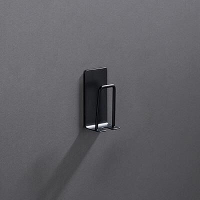 Smart Shopping Spot Wall Mounted Stainless Steel Toothbrush Holder With Cup Rack, No Drilling, Space Saving Bathroom Shelf black