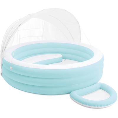 Planschbecken INTEX "Canopy Lounge", blau (türkis), B:221cm H:137cm L:277cm, 6-phtalafreies PVC, Planschbecken