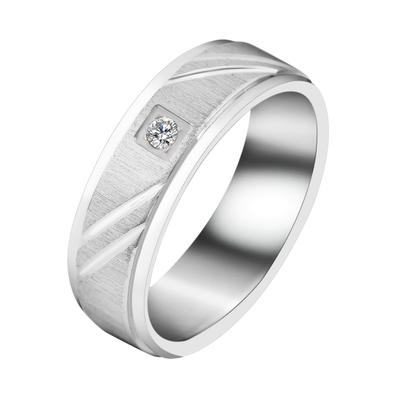 Fingerring AKZENT "Sincere Devotion, langlebig" Gr. 60, silber (silberfarbig), Fingerringe, Damen, 60, Edelstahl, Fingerring