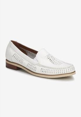 Women's Wendy Loafer by Ros Hommerson in White Nappa Leather (Size 8 M)