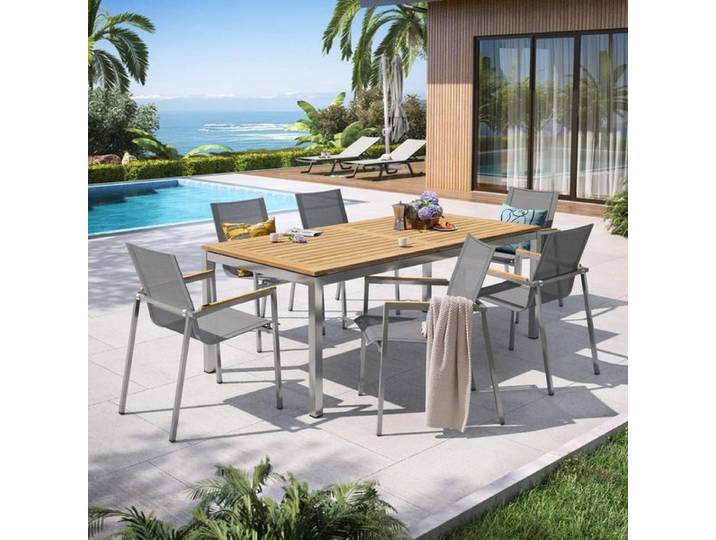 OUTLIV. Rimini Gartenmöbel-Set L (6 Plätze) Tisch 200x100cm