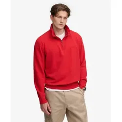 Superdry für Herren. M2014700A Essentials Serif Sweatshirt mit kurzem Reißverschluss rot (M), Lässig, Baumwolle