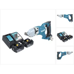 Makita, Elektroblechschere, DJS 200 RG Akku Blechschere 18 V 2,0 mm Brushless + 2x Akku 6,0 Ah + Ladegerät