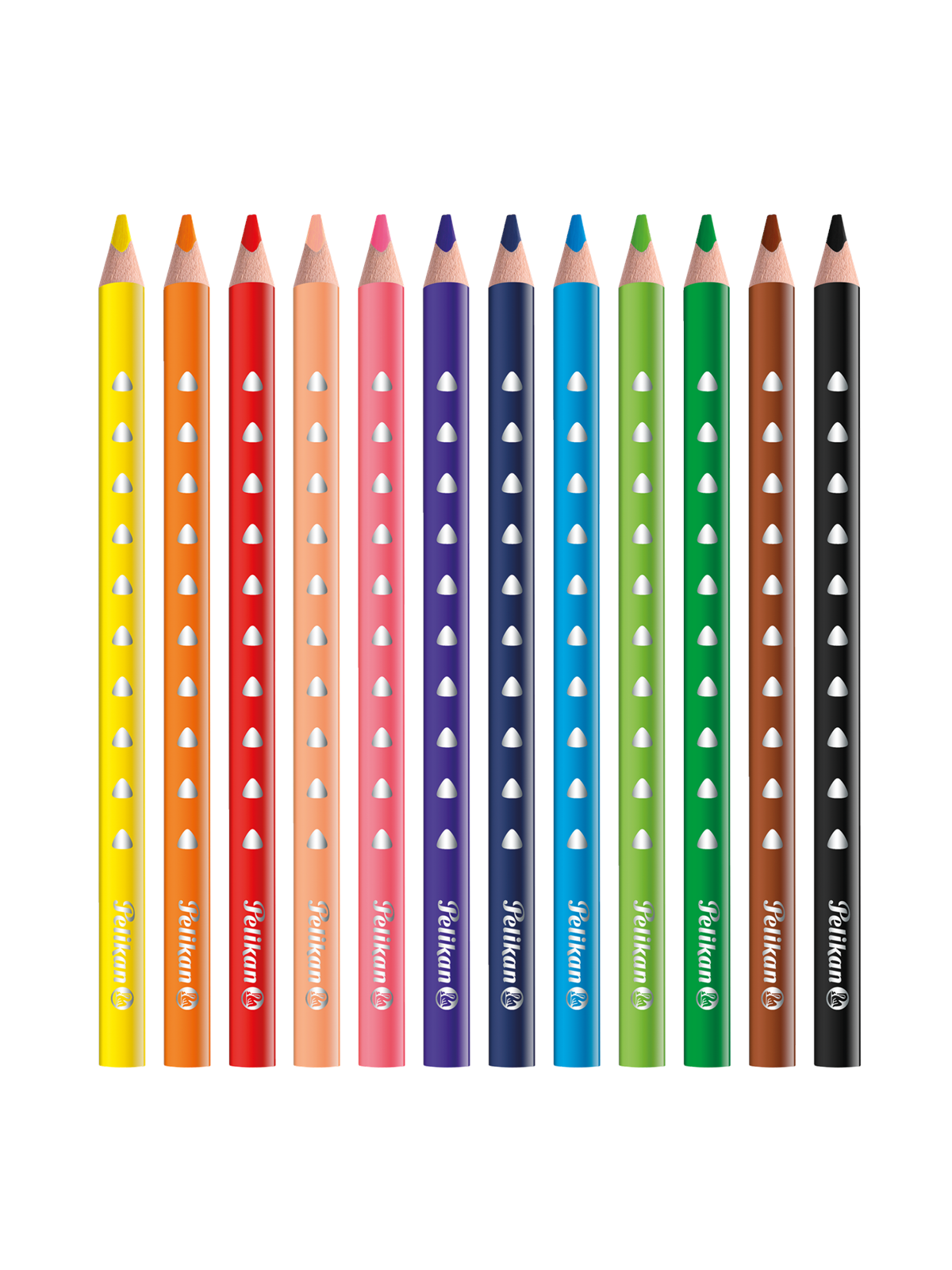 Pelikan Buntstifte SILVERINO, dreieckig, dick, 12 Farben