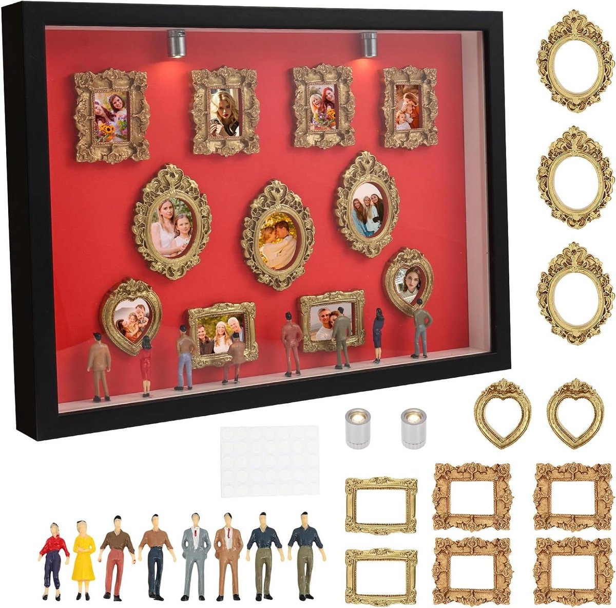 Mini Museum Set Herinneringsdoos Fotolijst Zwart - 34 x 23,1 cm